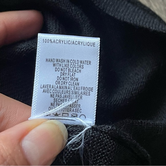 Costa Blanca Black Cardigan with Built in Scarf Size S - Picture 5 of 9